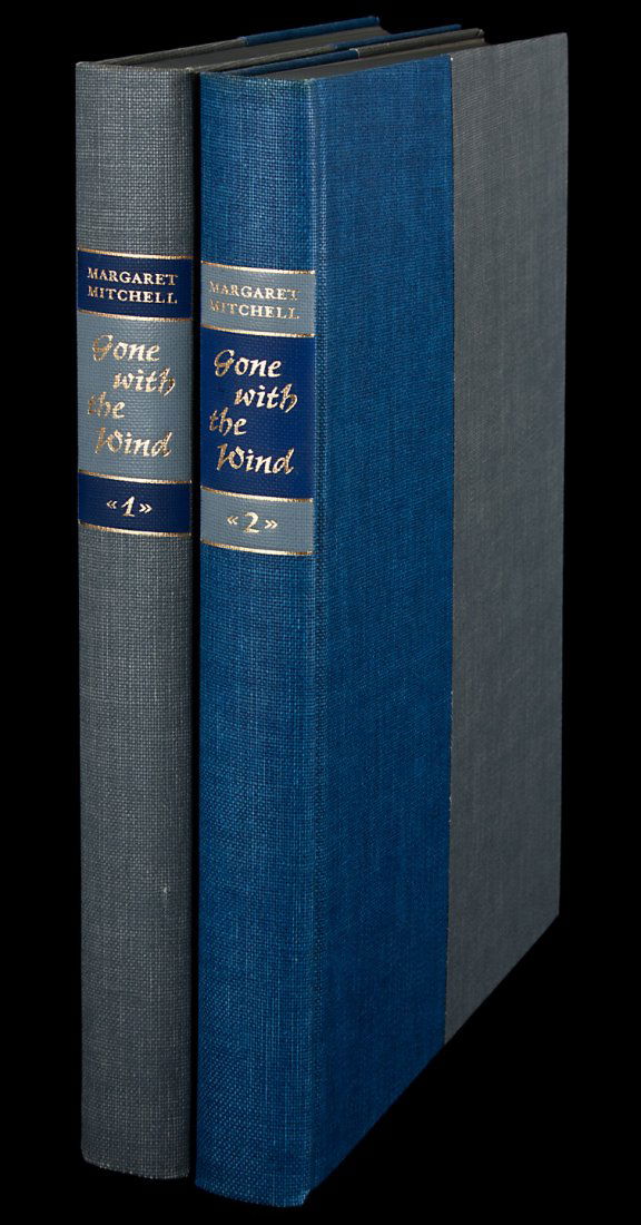 Mitchell, Gone With the Wind LEC 2 volumes Ltd.: Title: Gone With the Wind Author: Mitchell, Margaret Description: 2 volumes. Introduction by Henry Steele Commager. Illustrated with color plates and line drawings by John Groth. (4to), blue and gray
