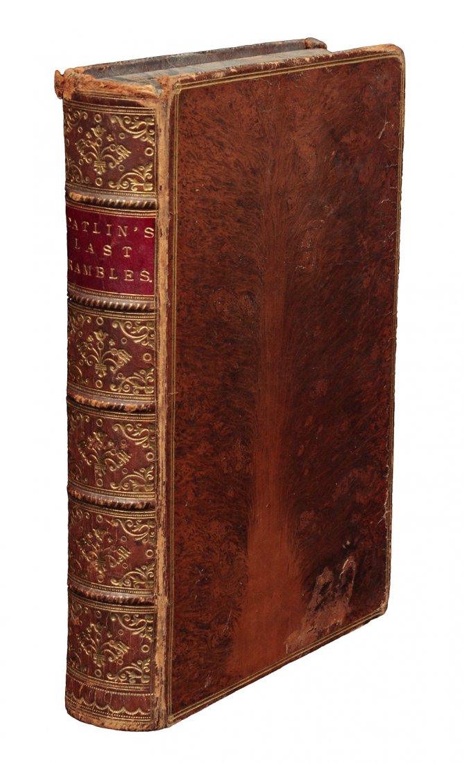 Catlin Amongst The Indians 1868: Title: Last Rambles Amongst The Indians of the Rocky Mountains and the Andes Author: Catlin, George Description: x, [2], 361 pp. Woodcut illustrations. 17x11 cm. (6¾x4¼"), period polished tree calf,