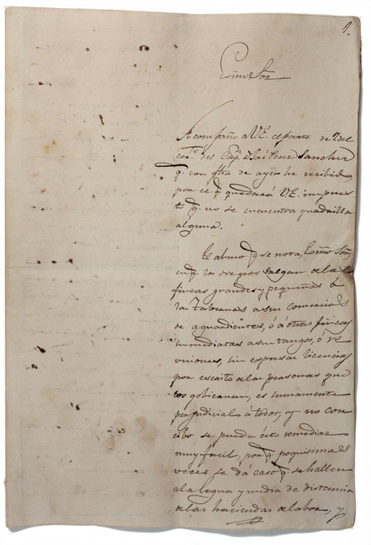 Slave hunter in Cuba 1826: Title: Three manuscript documents relating to escaped slaves on Cuba and a bounty hunter seeking them Author: ** Description: Three ink manuscript documents in Spanish, comprising 13 pages in all. 31x