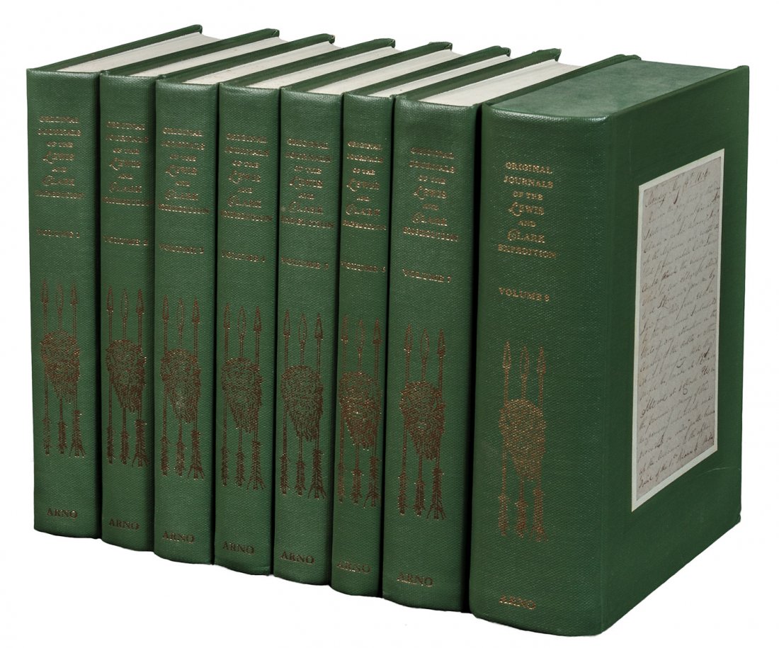 Journals of the Lewis and Clark Expedition: Title: Original Journals of the Lewis and Clark Expedition, 1804-1806 Author: Thwaites, Reuben Gold, editor Description: 8 volumes, including atlas volume of loose folding facsimile maps. (8vo) 22.7x1