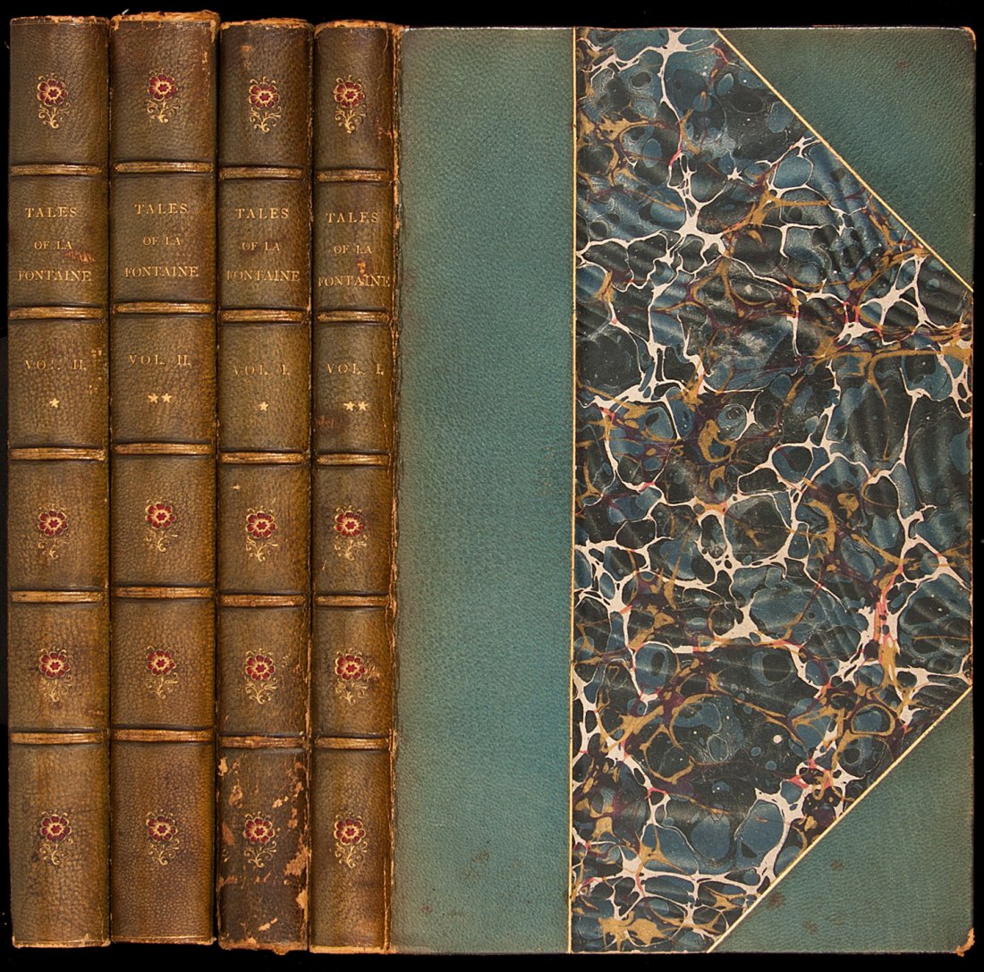 La Fontaine's Tales and Novels in Verse: Title: Tales and Novels in Verse Author: La Fontaine, Jean de Description: 2 volumes in 4. xiv, 131; [2], (133)-252; x, 162; [2], (163-334, [1] pp. 85 plates by Charles Eisen. (8vo) 22.5x14 cm. (9x5½