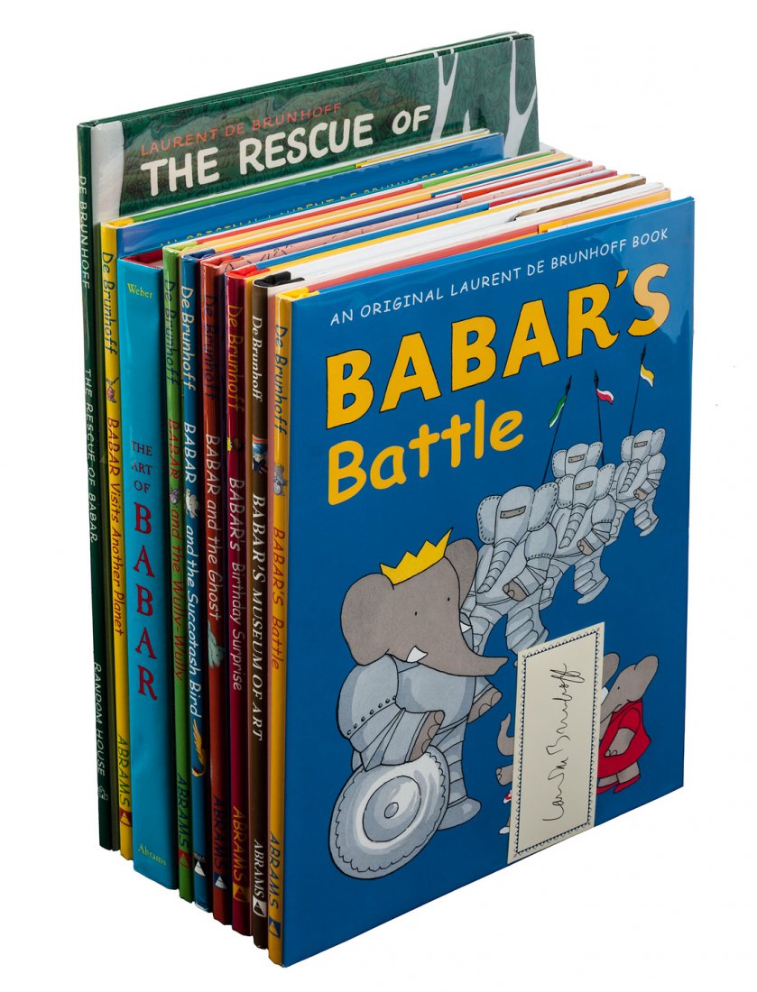 Six volumes of Babar books: Title: Nine volumes of Babar books - all but one signed by author, or with signed bookplate Author: de Brunhoff, Jean Description: Includes: * The Art of Babar: The Works of Jean and Laurent de Brunho