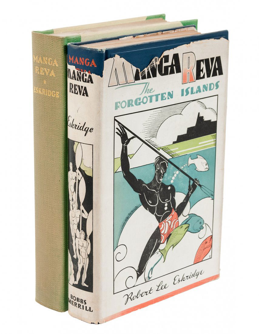 Two editions of Manga Reva including limited ed and 1st: Title: Manga Reva: The Forgotten Islands - First Edition, and First Trade Edition - two volumes Author: Eskridge, Robert Lee Description: Two editions of the book: Half cloth and boards