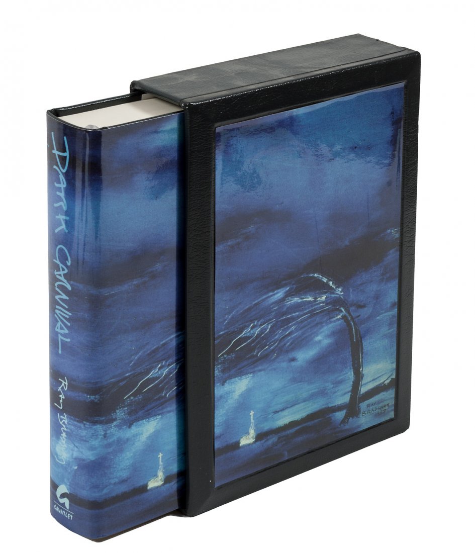 Ray Bradbury's Dark Carnival Signed Limited Edition: Title: Dark Carnival Author: Bradbury, Ray Description: Afterword by Clive Barker. Leatherette, spine lettered in gilt, jacket, slipcase. No 238 of 700 copies. Signed by Bradbury and Barker on the li