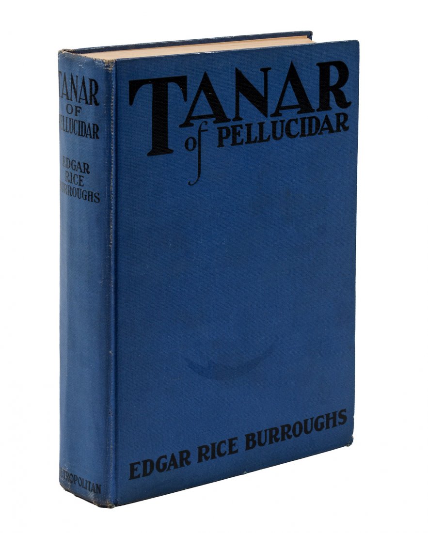 Tanar of Pellucidar, published by Metropolitan Books: Title: Tanar of Pellucidar Author: Burroughs, Edgar Rice Description: Frontispiece by Paul F. Berdanier. Blue cloth lettered in black. First Edition. The empire is threatened with destruction by a ra