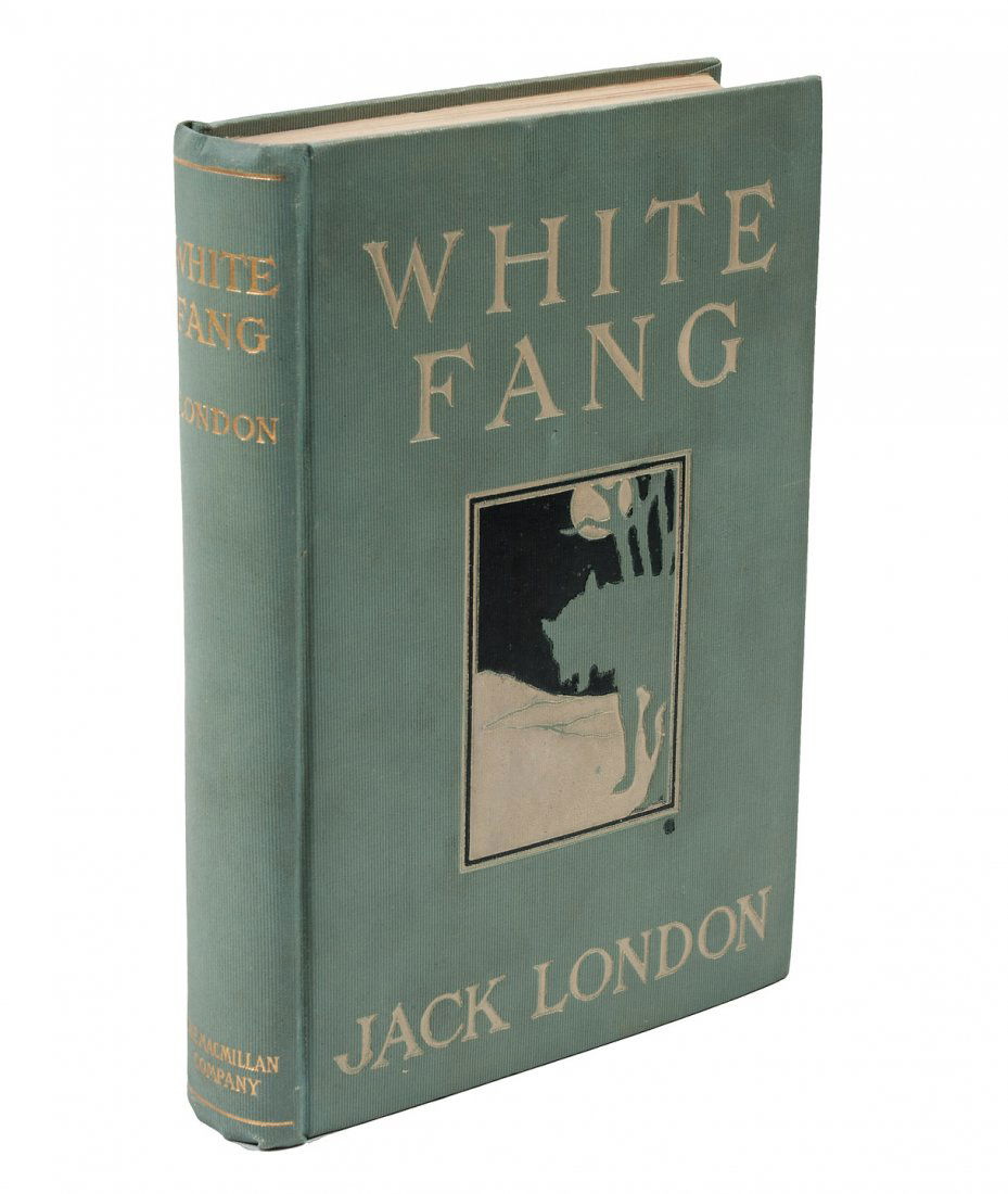 Jack London's White Fang First Edition: Title: White Fang Author: London, Jack Description: x, 327, [4] ad pp. 8 plates by Charles Livingston Bull. (8vo) original pictorial pale green cloth stamped in black, white and gilt. First Edition.