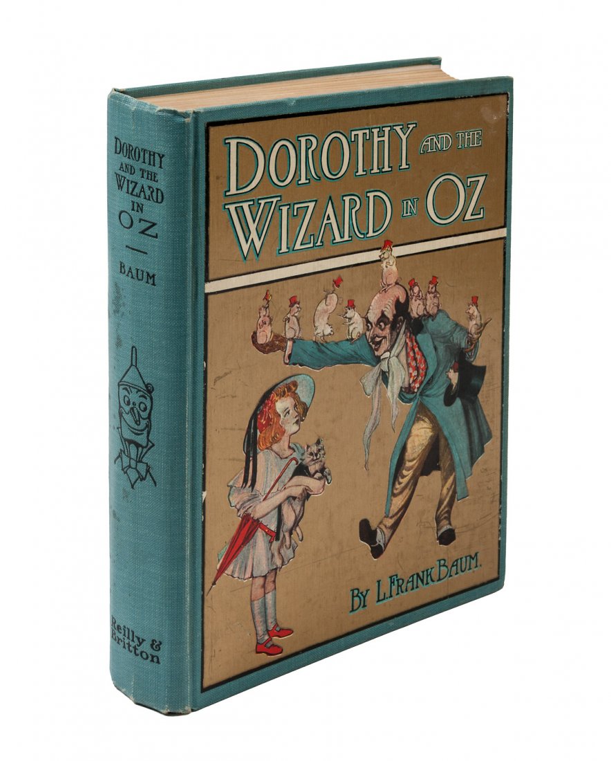 Second Printing, Binding C of Dorothy & The Wizard: Title: Dorothy and the Wizard of Oz Author: Baum, L. Frank Description: Illustrated with 16 color plates & numerous black & white drawings by John R. Neill. 9x6½, light blue cloth, pic