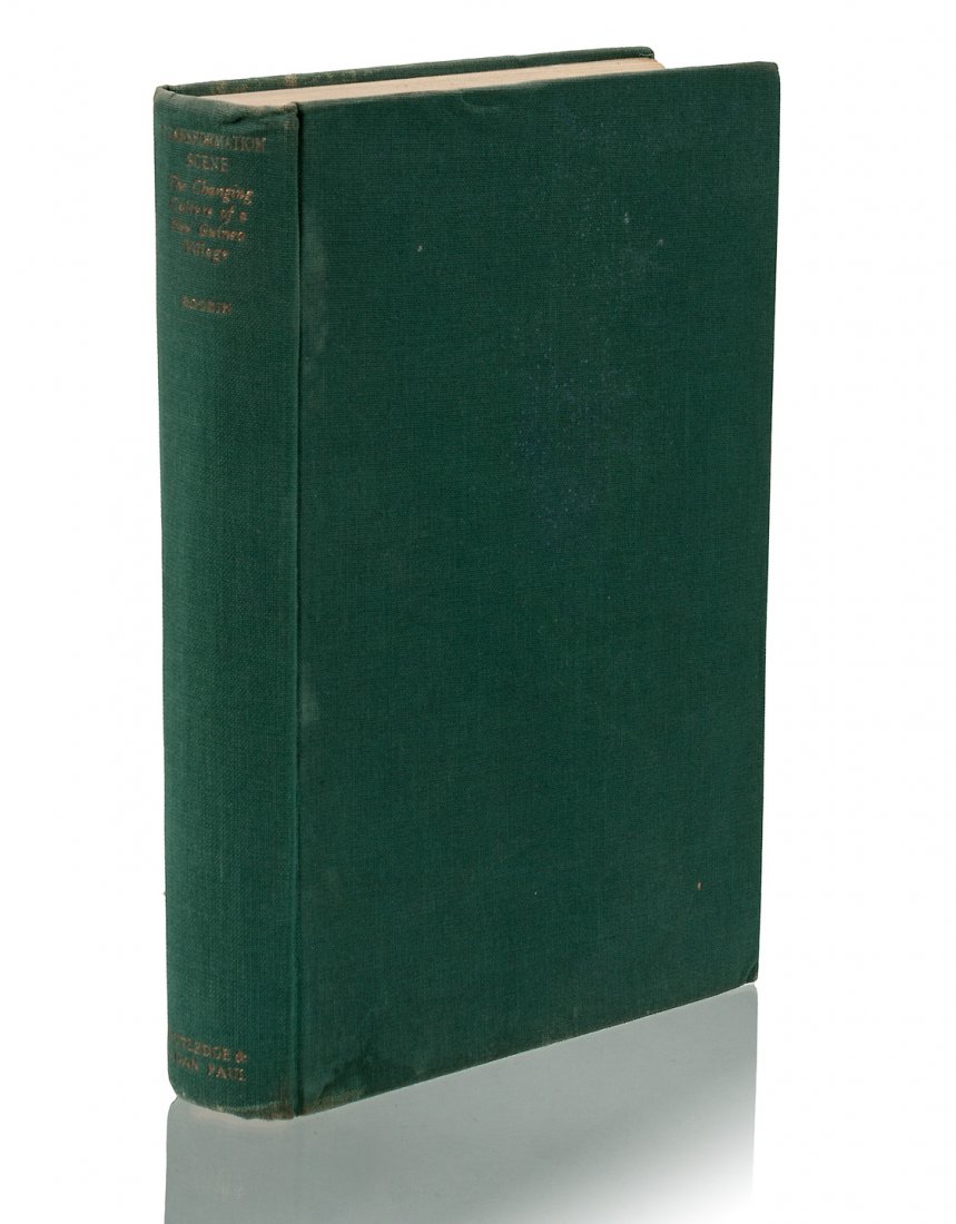 Inscribed to famed anthropologist Margaret Mead: Title: Transformation Scene: The Changing Culture of a New Guinea Village - inscribed to Margaret Mead Author: Hogbin, H. Ian Description: xii, 326, 12 ad pp. Double-sided map frontispiece, photograph