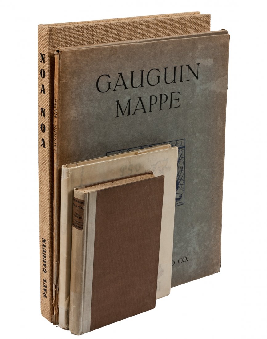 Paul Gauguin's Noa Noa sketchbooks, 5 volumes.: Title: Five volumes of Gauguin's Noa Noa Author: Gauguin, Paul Description: Includes: Noa Noa. 40x28 cm (15¾x11") tan linen, illustrated. Edition de l'Association des Amis d