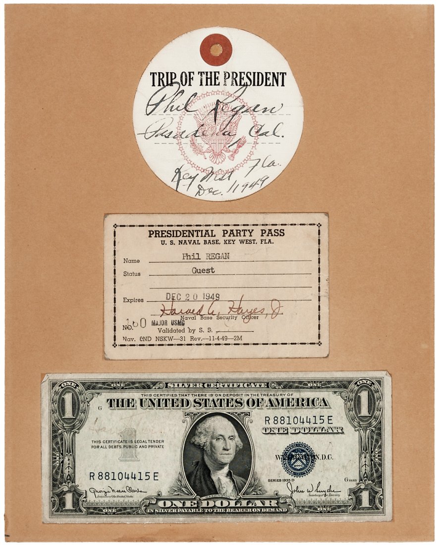 The Buck Stops Here! $1 bill signed by President Truman: Heading: -1945 Author: Truman, Harry S. Title: "The Buck Stops Here!" $1 bill signed by President Truman Description: Comprises: Silver Certificate $1 bill signed “Harry S