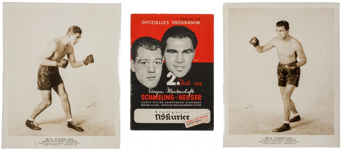 Original photos of Max Schmeling & other German: Heading: (Boxing) Author: Title: Collection of original photographs of boxer Max Schmeling, plus photographs of other German boxers, and cyclist Otto Petri Description: Collection of original photogra