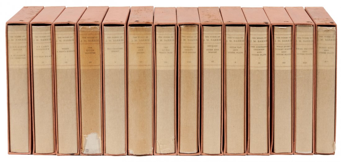 Works of J.M. Barries - Peter Pan Edition: Heading: Author: Barrie, J.M. Title: The Works of J.M. Barrie. - Peter Pan Edition Place Published: New York Publisher:Scribner's Date Published: 1929-31 Description: 14 (o