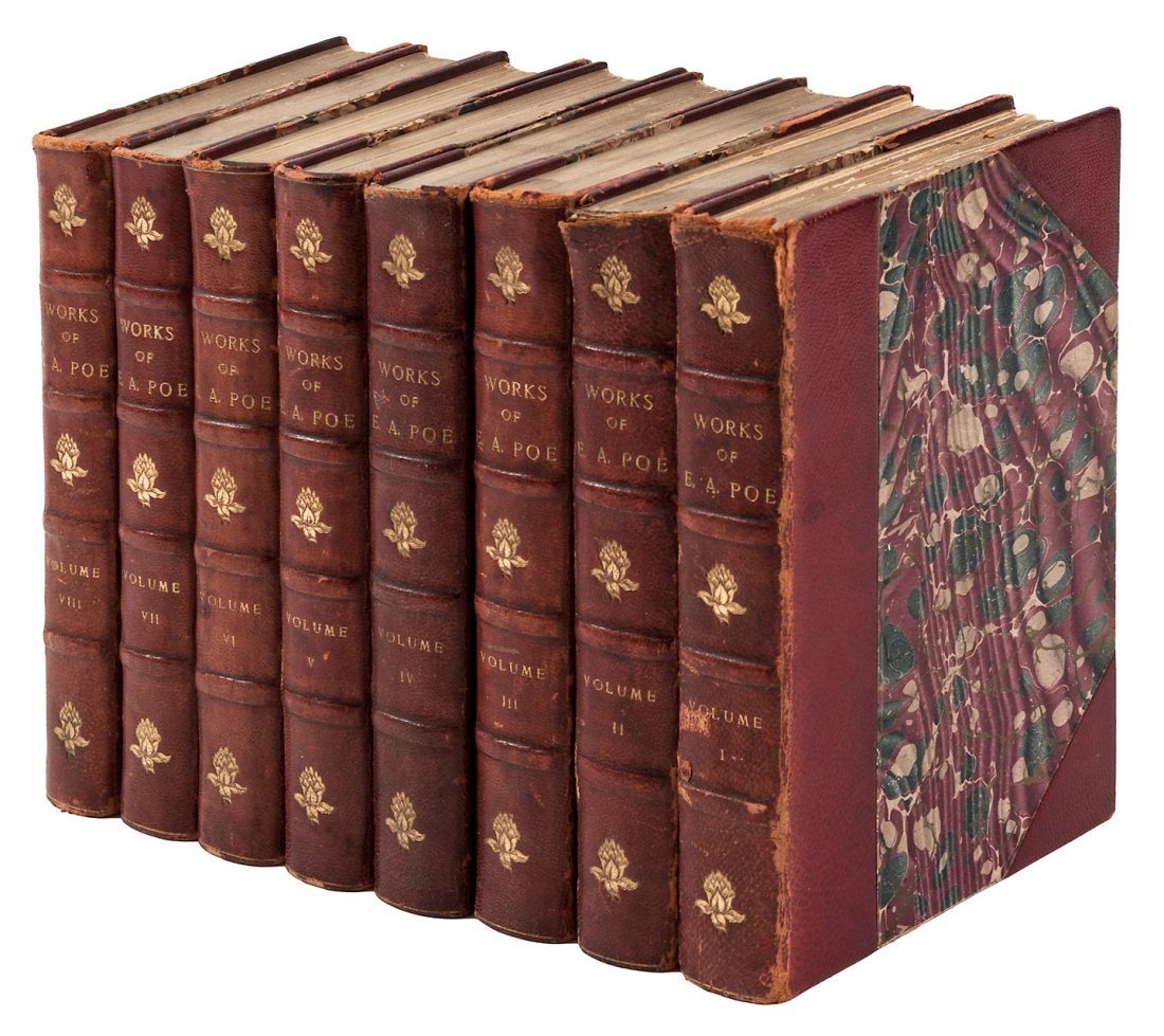 The Works of Edgar Allan Poe: Heading: Author: Poe, Edgar Allan Title: The Works of Edgar Allan Poe Place Published: New York Publisher:Croscup & Company Date Published: 1896 Description: 8 volumes. (12