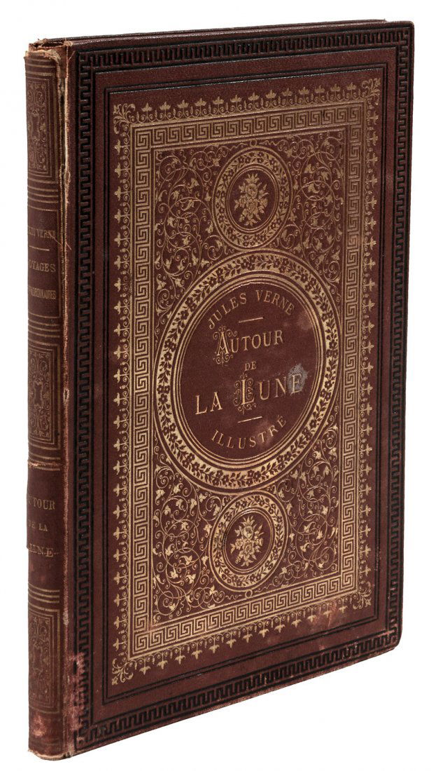 Autour de la Lune by Jules Verne: Heading: Author: Verne, Jules Title: Autour de la Lune Place Published: Paris Publisher:J. Hetzel Date Published: [c.1872] Description: [iv], 180 pp. Illustrations by Emile