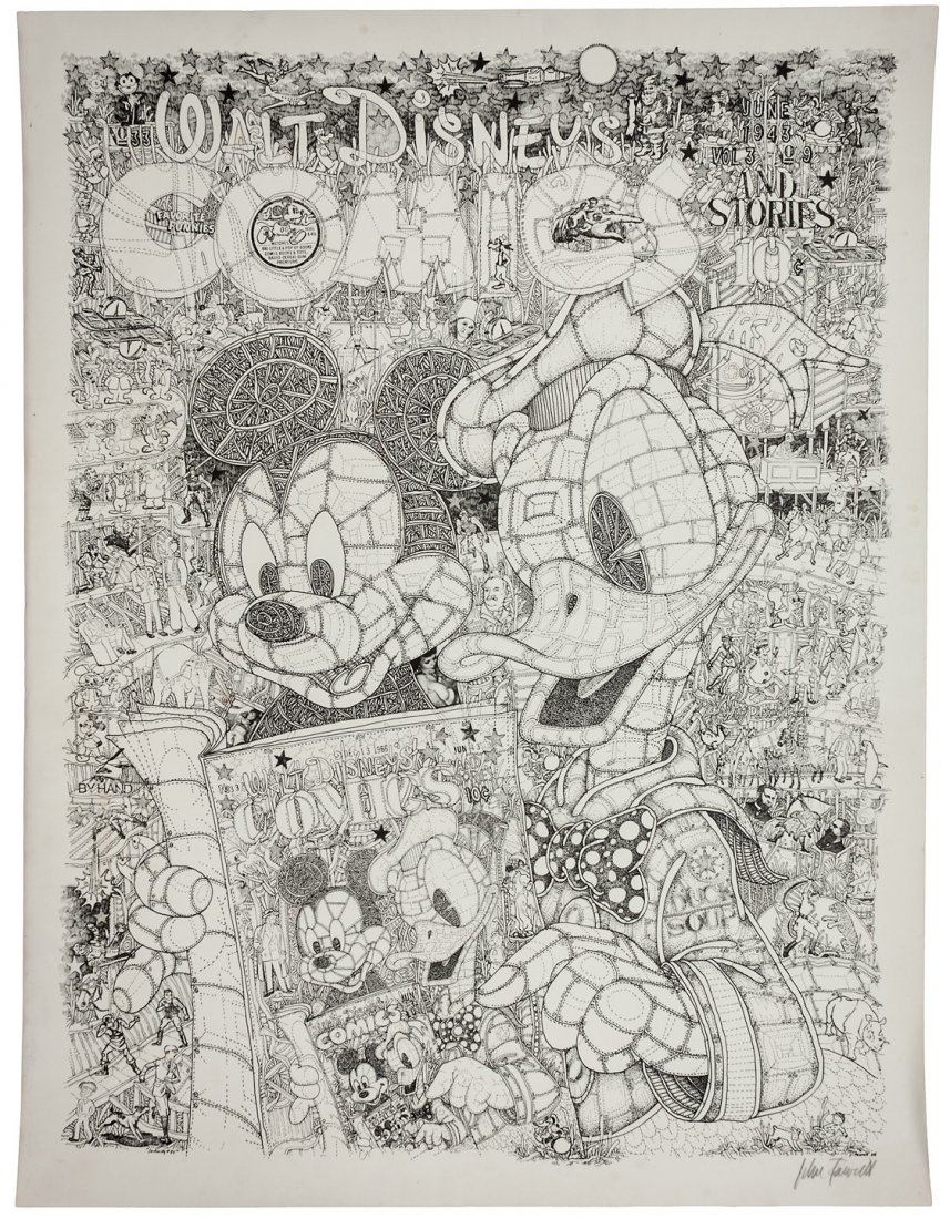 John Fawcett Disney poster, signed: Heading: (Disney, Walt) Author: Fawcett, John Title: Walt Disney's Comics and Stories - poster signed by John Fawcett Place Published: Publisher: Date Published: 1966(?) Description: <