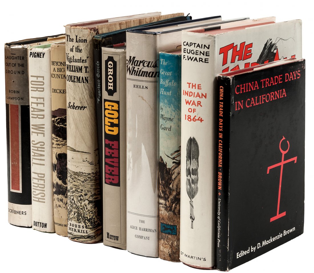 Ten volumes of Western Americana: Heading: (Western Americana) Author: Title: Ten volumes of Western Americana Place Published: Various places Publisher: Date Published: Various dates Description: Includes: