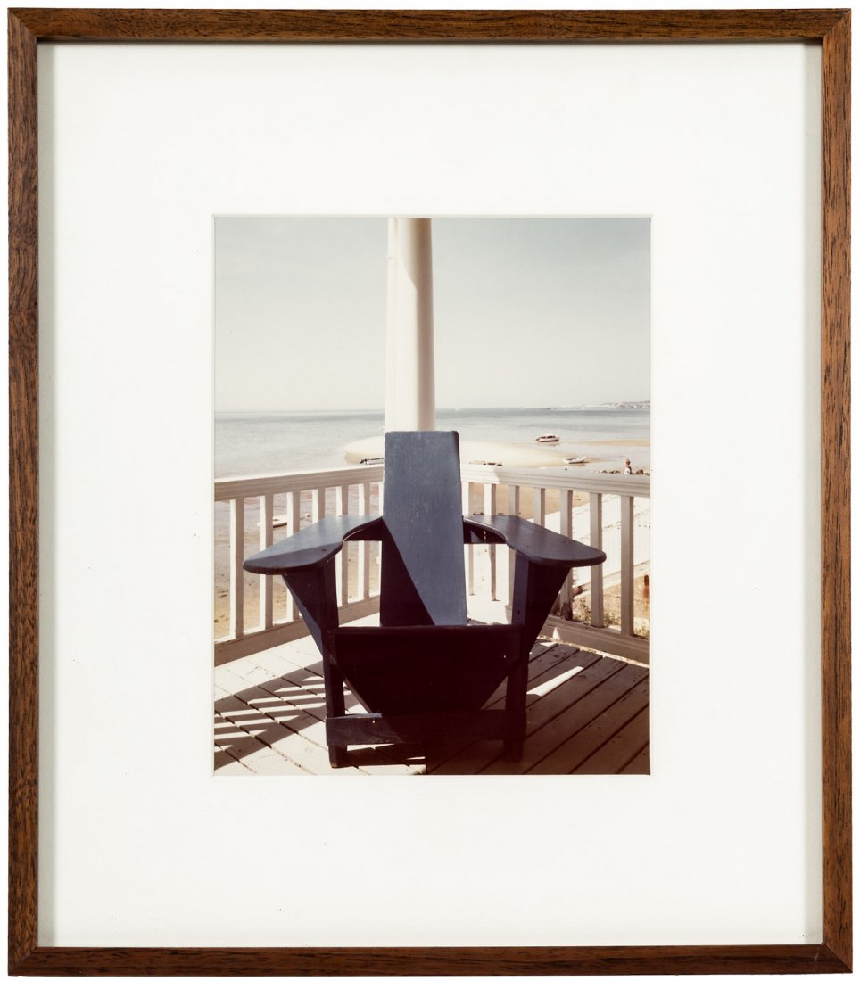 Joel Meyerowitz The Blue Chair from Bay, Sky, Porch: Heading: (Photography) Author: Meyerowitz, Joel Title: Blue Chair (from Bay, Sky, Porch) Place Published: Publisher: Date Published: 1979 Description: Chromogenic prin