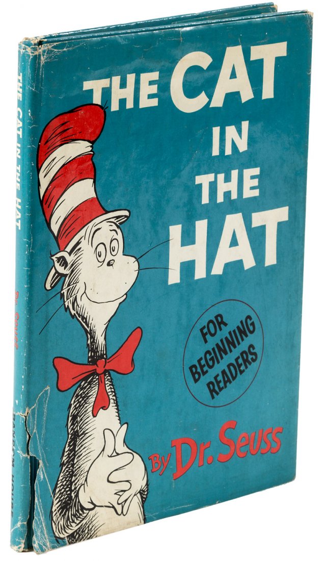 Cat in the Hat signed by Dr. Seuss: Heading: Author: Seuss, Dr. Title: The Cat in the Hat Place Published: [New York] Publisher:Random House Date Published: [1957] Description: [2], 61 pp. Illustrations by th