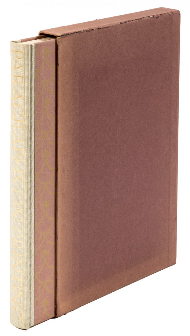 Signed by Bruce Rogers, 1 of 199 copies: Heading: Author: Rogers, Bruce Title: Paragraphs on Printing Elicited from Bruce Rogers in Talks with James Hendrickson on the Functions of the Book Designer Place Published: New York Publisher:Willi