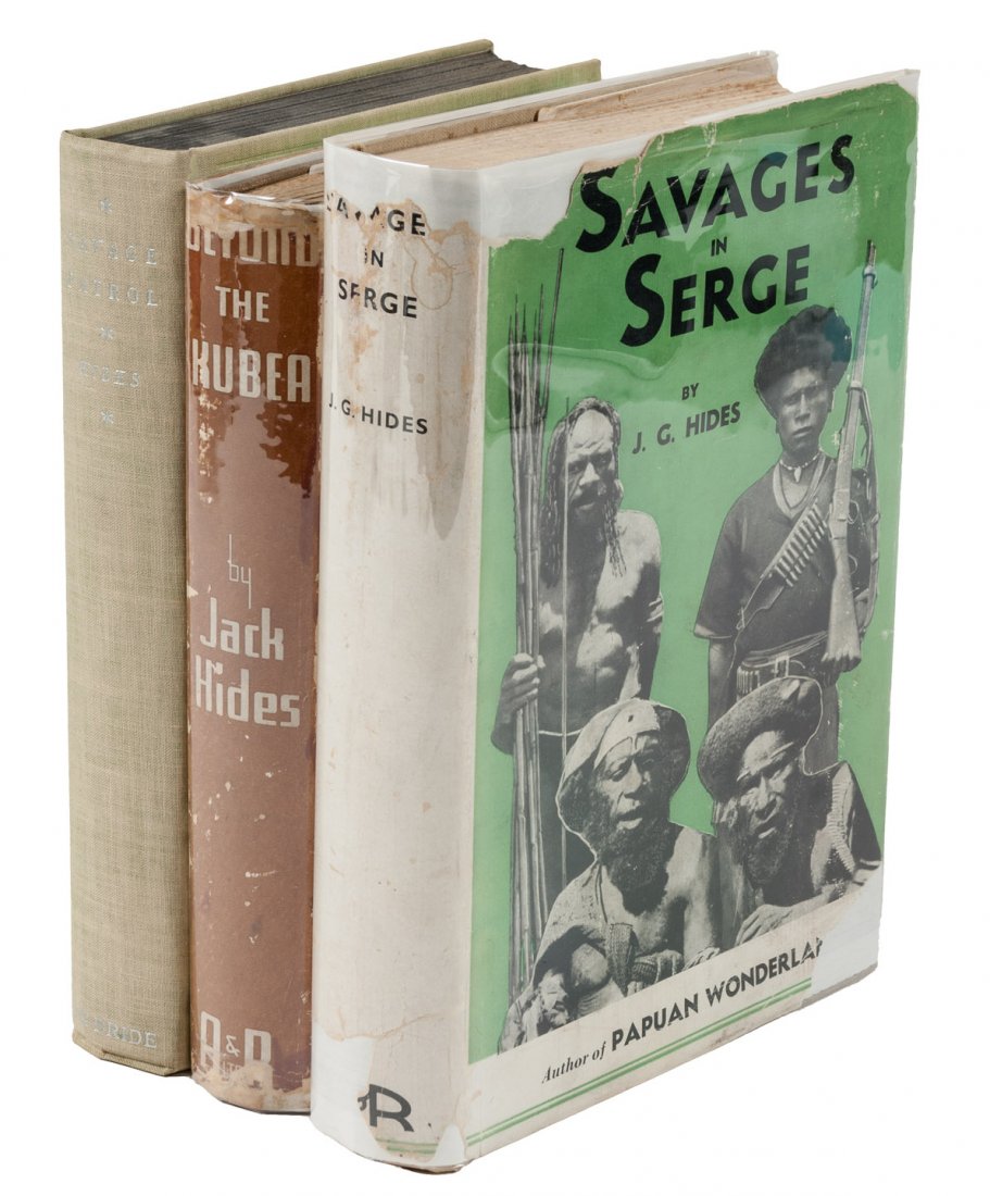 3 volumes on savages by Jack Hides.: Heading: Author: Hides, Jack Title: Three volumes by Jack Hides Place Published: Various places Publisher: Date Published: Various dates Description: Includes: