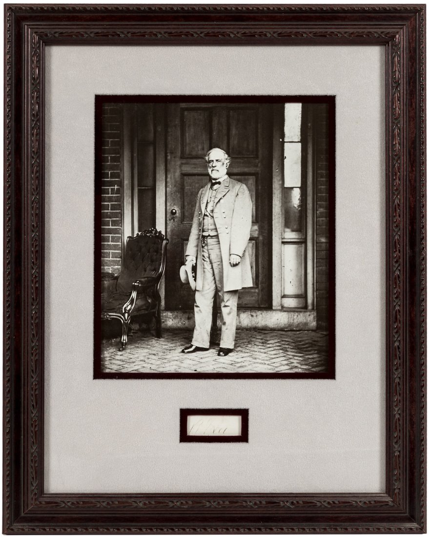 Autograph of Robert E. Lee: Heading: Author: Lee, Robert E. Title: Autograph of Robert E. Lee Place Published: Publisher: Date Published: No date Description: Autograph on a piece of paper, matted an