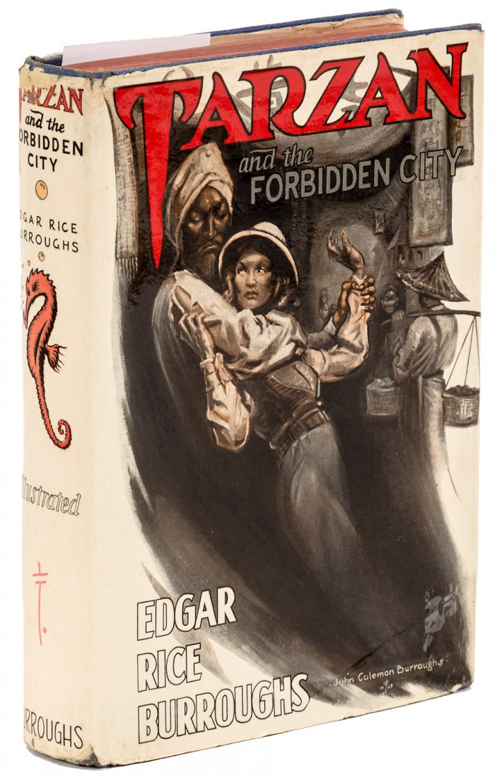 Tarzan Forbidden City 1st in dj: Heading: Author: Burroughs, Edgar Rice Title: Tarzan and the Forbidden City Place Published: Tarzana Publisher:Edgar Rice Burroughs, Inc. Date Published: [1938] Description:
