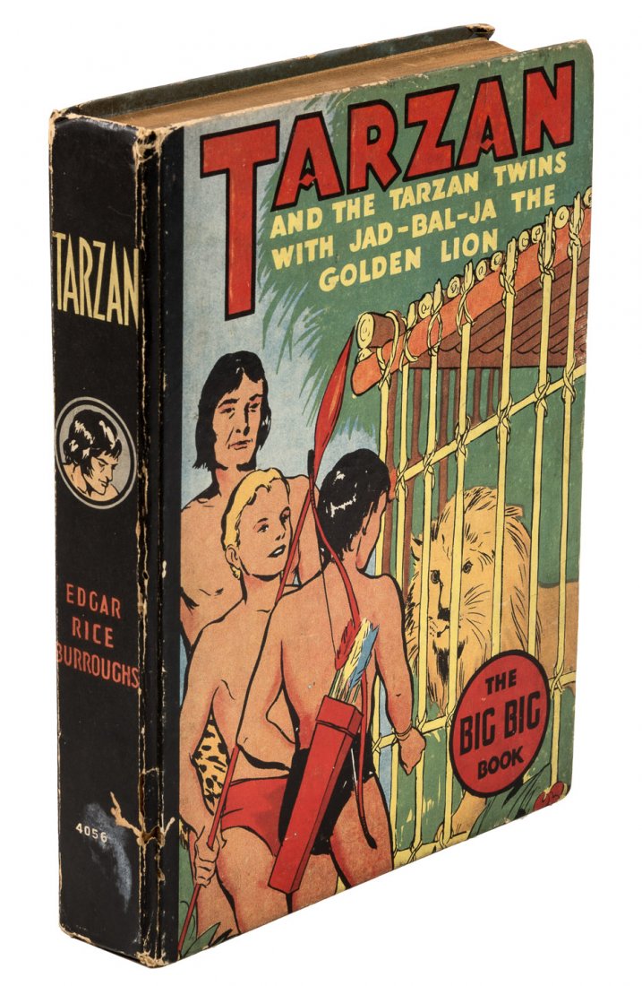 Tarzan and the Tarzan Twins Whitman Big Big Book: Heading: Author: Burroughs, Edgar Rice Title: Tarzan and the Tarzan Twins with Jad-Bal-Ja the Golden Lion Place Published: Racine, WI Publisher:Whitman Publishing Date Published: [1936] <