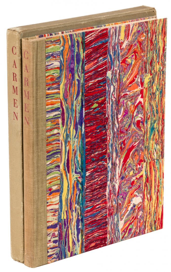 Carmen LEC book illustrated by Jean Charlot: Heading: (Charlot, Jean) Author: Mérimée, Prosper Title: Carmen Place Published: New York Publisher:Limited Editions Club Date Published: 1941 Description: Translated by Lad