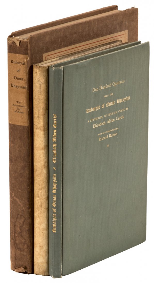 Three editions of the Rubaiyat: Heading: Author: Omar Khayyam Title: Three editions of the Rubaihat of Omar Khayyam Place Published: Various places Publisher: Date Published: Various dates Description: In