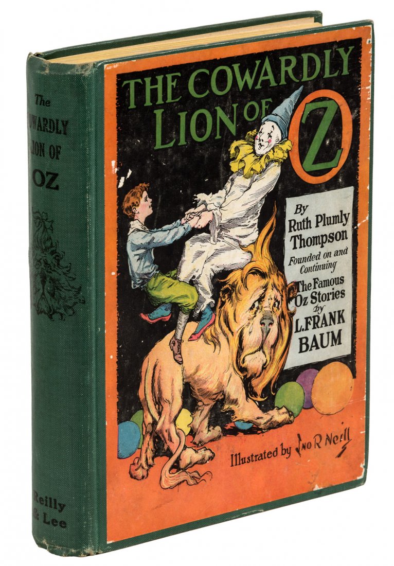 Cowardly Lion of Oz 1st edition: Heading: (Oz) Author: Thompson, Ruth Plumly Title: The Cowardly Lion of Oz Place Published: Chicago Publisher:Reilly & Lee Co. Date Published: [1923] Description: 291 pp. Il