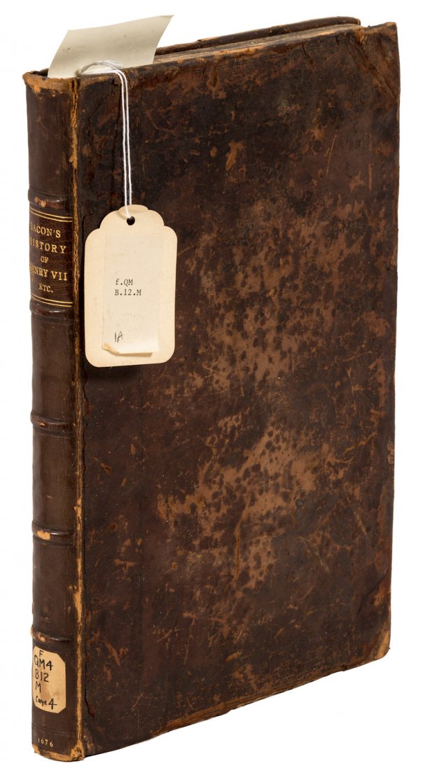 Bacon & Godwyn the Annals of England 1676: Heading: Author: [Bacon], Francis & Francis Godwyn Title: The History of the Reigns of Henry the Seventh, Henry the Eighth, Edward the Sixth, and Queen Mary Place Published: London Publisher:Printed b