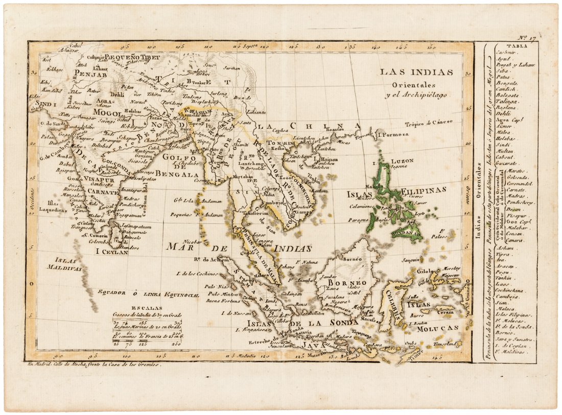 Scarce Spanish maps of Africa & East Asia: Heading: Author: Lopez de Vargas Machuca, Thomas Title: Two maps by Thomas Lopez de Vargas Machuca, of Africa and the East Indies Place Published: Madrid Publisher: Date Published: 1792 <