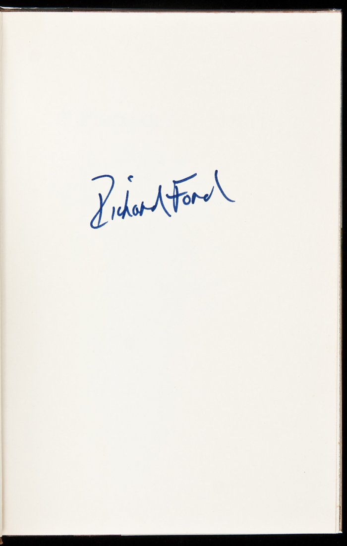 Richard Ford's first book signed: Heading: Author: Ford, Richard Title: A Piece of My Heart Place Published: New York Publisher:Harper & Row Date Published: [1976] Description: Quarter cloth & boards, jacket. First