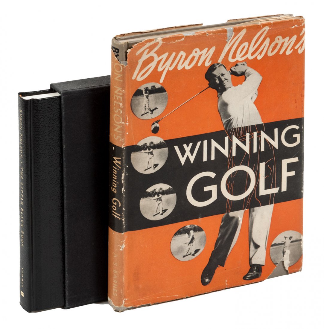 Byron Nelson's Winning Golf, signed 1946: Heading: Author: Nelson, Byron Title: Winning Golf - signed by Byron Nelson Place Published: New York Publisher:A.S. Barnes Date Published: [1946] Description: _x000D_ Gray