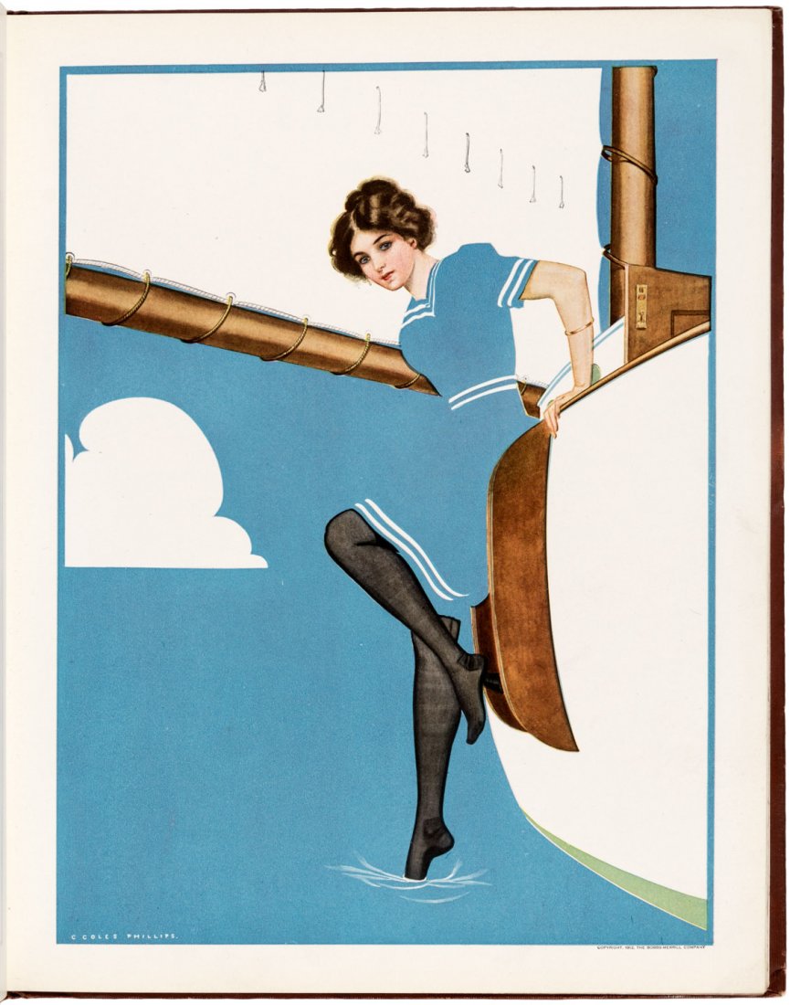 Coles Phillips A Young Man's Fancy: Heading: Author: Phillips, Coles Title: A Young Man's Fancy Place Published: [Indianapolis] Publisher:Bobbs-Merrill Date Published: [1912] Description: Unpaginated. 19 full