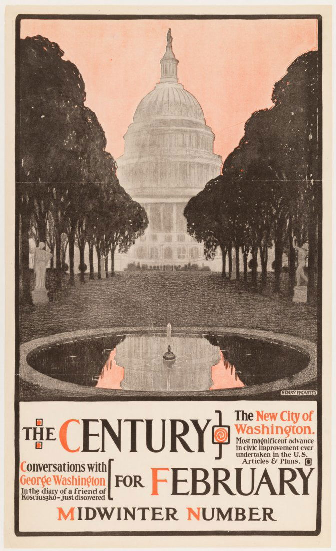 The Century for February poster illus by Henry McCart: Heading: Author: McCarter, Henry Title: The Century for February - poster illustrated by Henry McCarter Place Published: Publisher: Date Published: c.1896 Description: Lit