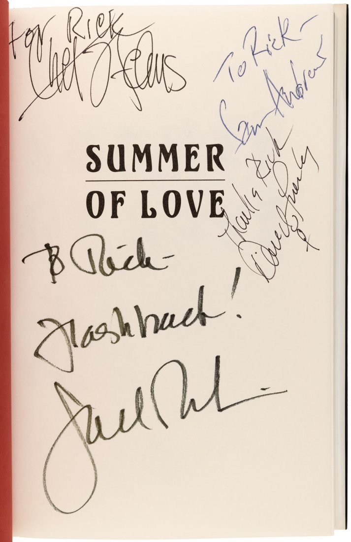 Summer of Love, signed by author & 9 others: Heading: Author: Selvin, Joel Title: Summer of Love: The Inside Story of LSD, Rock & Roll, Free Love and High Times in the Wild West Place Published: [New York] Publisher:Dutton Date Published: