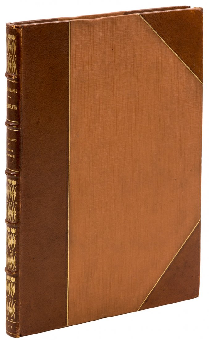 Lysistata one of 750 copies by Beardsley Press 1927: Heading: Author: Aristophanes Title: Lysistrata Place Published: London Publisher:Beardsley Press Date Published: 1927 Description: Tipped-in plates by Aubrey Beardsley. (4