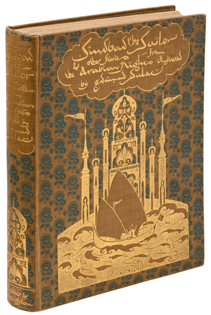 Sinbad the Sailor Illustrated by Edmund Dulac: Heading: (Dulac, Edmund) Author: Title: Sinbad the Sailor and Other Stories from the Arabian Nights Place Published: [London] Publisher:Hodder & Stoughton Date Published: [1914] Descri