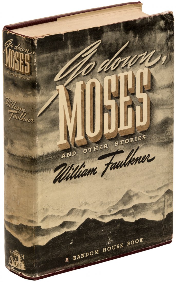 Go Down Moses by Faulkner in cherry red cloth with dj,: Heading: Author: Faulkner, William Title: Go Down, Moses and Other Stories Place Published: New York Publisher:Random House Date Published: [1942] Description: Publisher