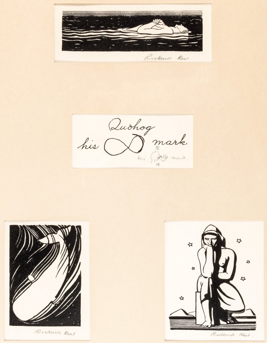 Four original Rockwell Kent Moby Dick Illustrations: Heading: Author: Kent, Rockwell Title: Four proof illustrations from Moby Dick Place Published: Publisher: Date Published: c.1930 Description: Four small original photo-li