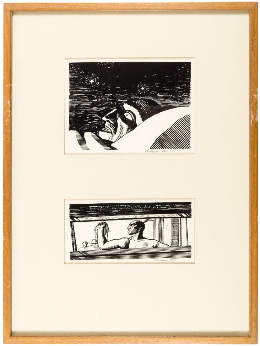 Two original Rockwell Kent Moby Dick Illustrations: Heading: Author: Kent, Rockwell Title: Two proof illustrations from Moby Dick Place Published: Publisher: Date Published: c.1930 Description: Two original photo-lithograph