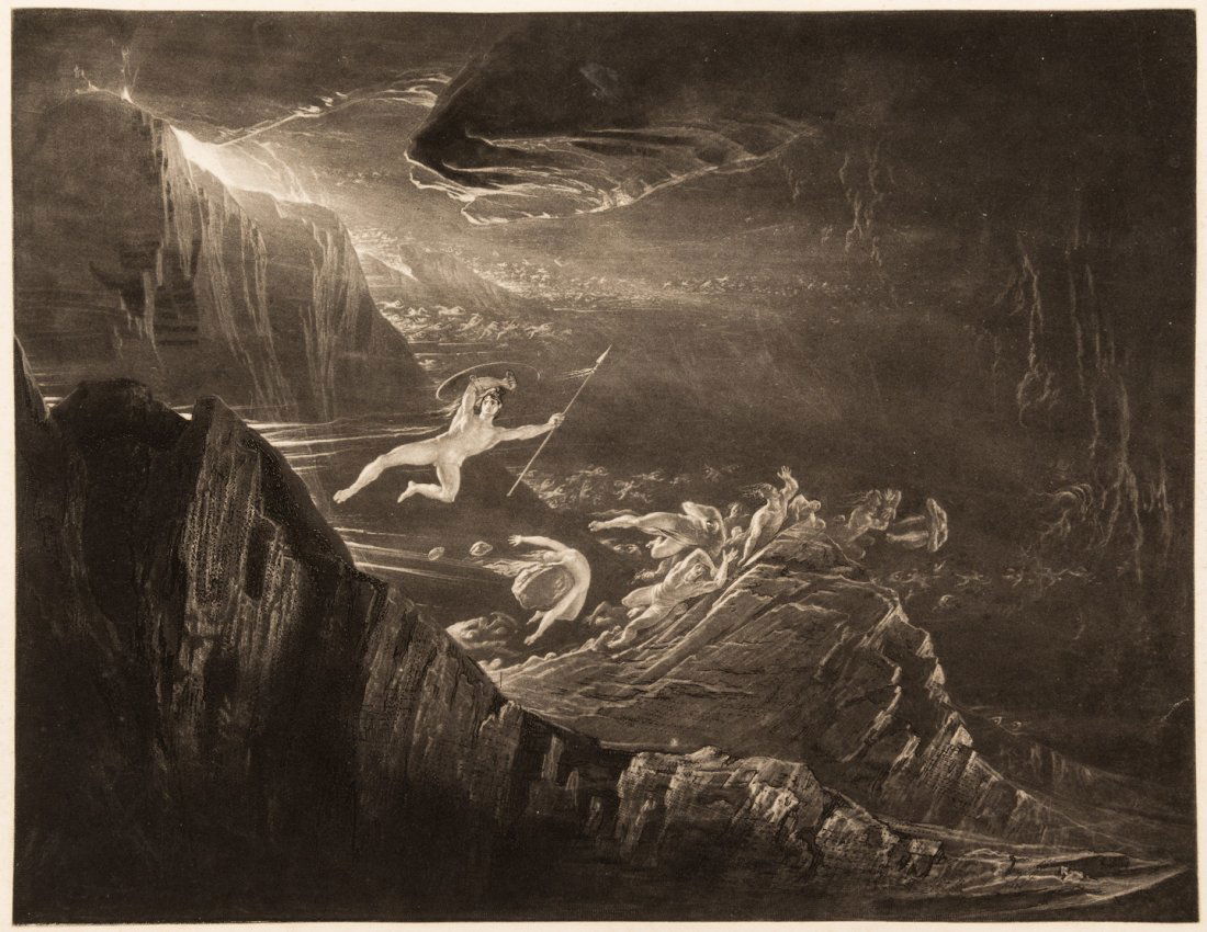 Milton's Poems with plates by John Martin: Heading: Author: Milton, John. Title: The Poetical Works of John Milton Place Published: London Publisher:Printed by W. Bulmer for John and Josiah Boydell Date Published: 1794-1797 Des