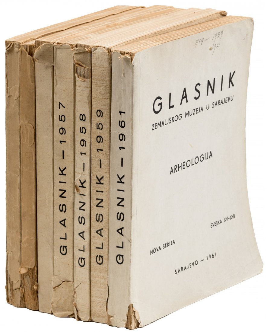 Glasnik Zemaljskog Muzeja u Sarajevu: Heading: (Bosnia and Hercegovina) Author: Title: Glasnik Zemaljskog Muzeja u Sarajevu: Bulletin Du Musee De La Republique Populaire De Bosnie et Herzegovine a Sarajevo, Archeologie, Seven Volumes Plac