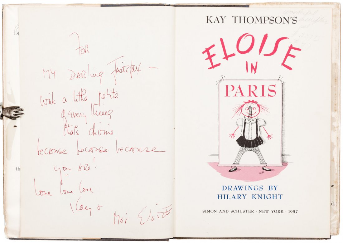 Four of Thompson's Eloise: Heading: Author: Thompson, Kay Title: Four volumes in the Eloise series Place Published: New York Publisher:Simon and Schuster or Random House Date Published: Various dates Description
