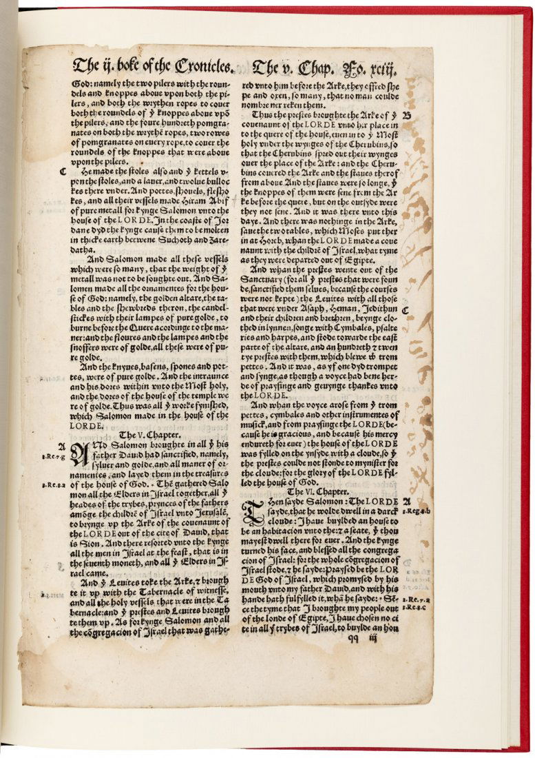 Coverdale Bible (1535) leaf book, Limited 1/425 Jul 17, 2014 PBA