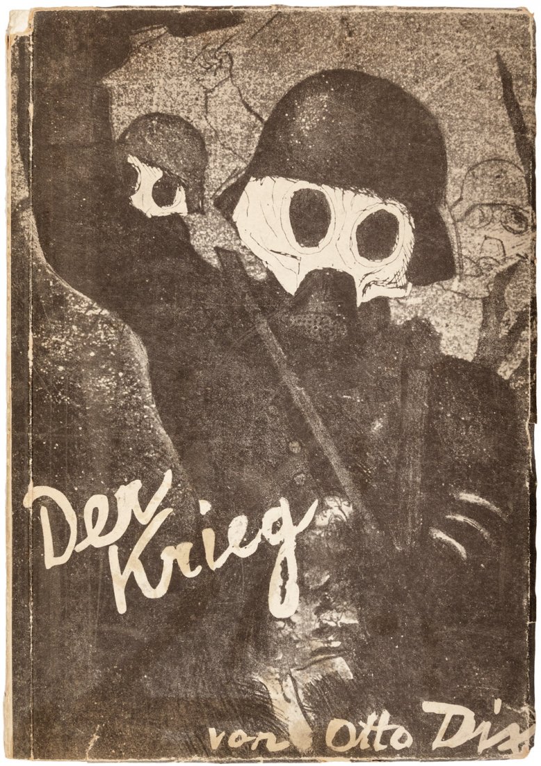 Dix depicts WWI in German trenches: Heading: Author: Dix, Otto Title: Der Krieg: 24 Offsetdrucke nach Originalen aus dem Radierwerk Place Published: Berlin Publisher:K. Nierendorf Date Published: [1924] Description: