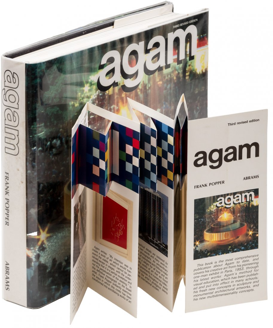 Agam, by Frank Popper: Heading: Author: Popper, Frank Title: Agam Place Published: New York Publisher:Harry N. Abrams Date Published: [1990] Description: (Thick 4to) black cloth, dust jacket. Thi