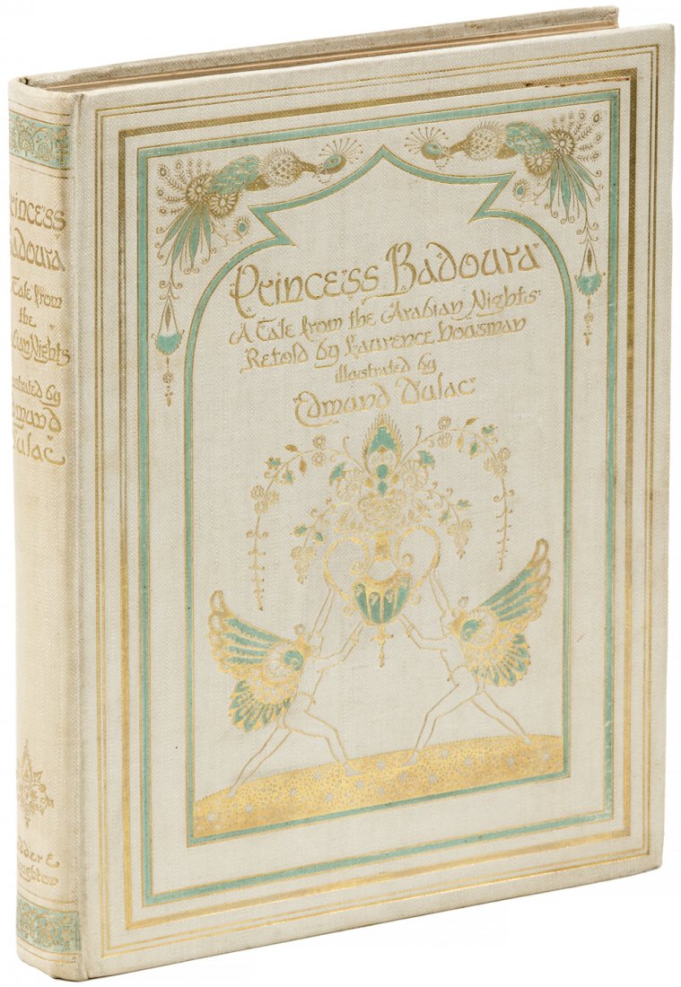 Princess Badoura, Housman, Laurence: Heading: (Dulac, Edmund) Author: Housman, Laurence Title: Princess Badoura. A Tale from the Arabian Nights Place Published: [London] Publisher:Hodder and Stoughton Date Published: [1913] <