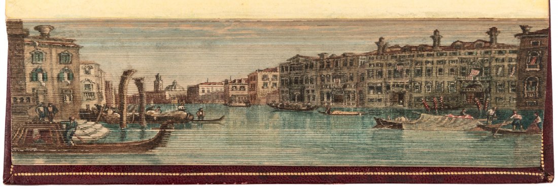 With a fore edge painting of Venice Italy: Heading: (Fore-Edge Paintings) Author: Title: Illustrations to Byron (spine title) - with a fore-edge painting of Venice Place Published: No place Publisher: Date Published: mid 19th century